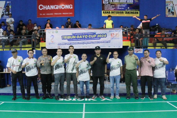 Pj Bupati Bener Meriah Hadiri Pembukaan Turnamen Bulu Tangkis Tribun Gayo Cup 2024