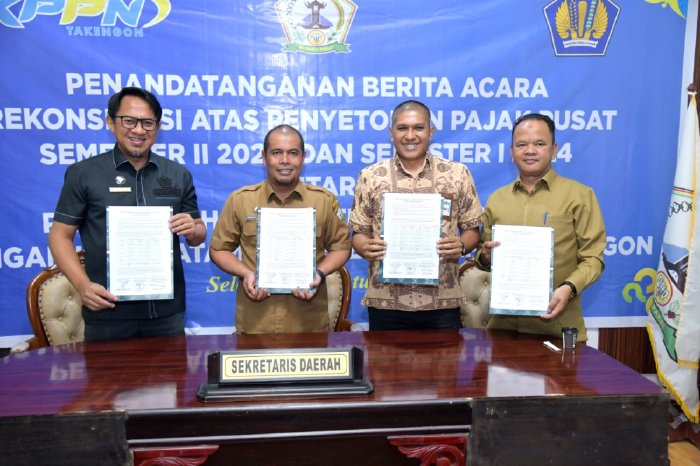 Pemkab Bener Meriah Tandatangani Berita Acara Rekonsiliasi Penyetoran Pajak