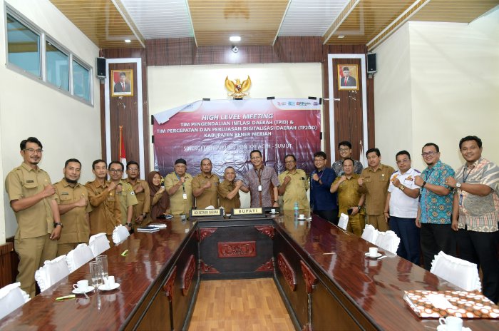 Pj Bupati Mohd Tanwier Pimpin Rapat TPID dan TP2DD Bersama Perwakilan BI Lhokseumawe