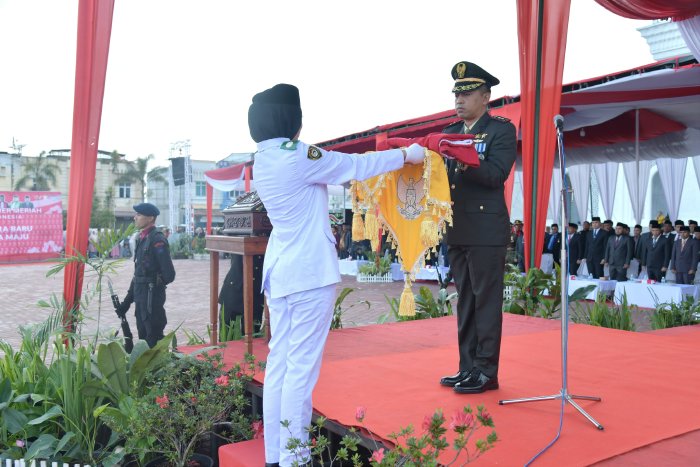 Upacara Penurunan Bendera Merah Putih di Kabupaten Bener Meriah Berjalan Khidmat