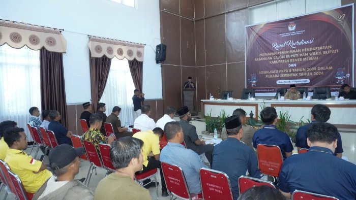 Asisten 2 Setdakab Pemkab Bener Meriah Buka Rakor  Penerimaan Pendaftaran Paslon Bupati dan Wakil Bupati