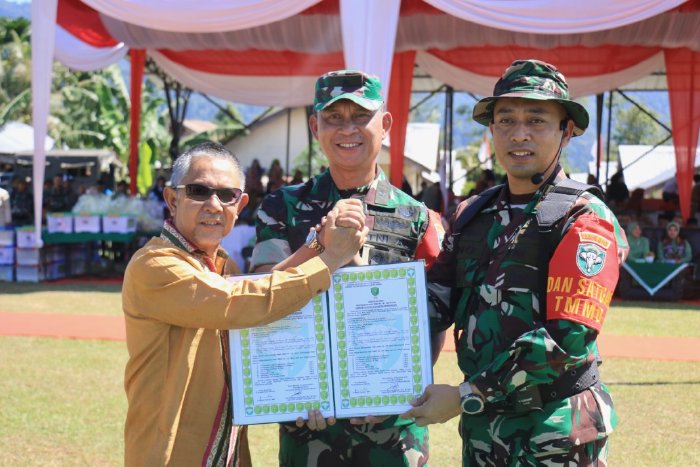 Pj Bupati Mohd Tanwier Hadiri Penutupan TMMD di Kecamatan Syiah Utama