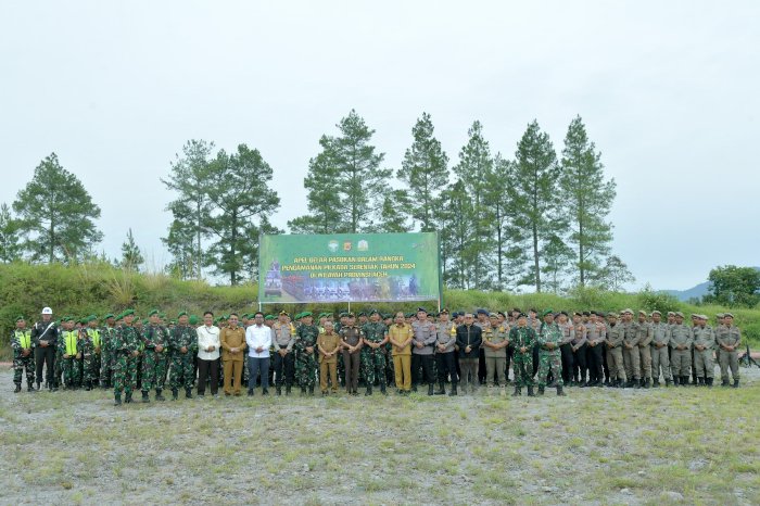Pj. Bupati Mohd Tanwier Saksikan Langsung Apel Gelar Pasukan Pengmanan Pilkada Serentak Di Kodim 0119 Bener Meriah