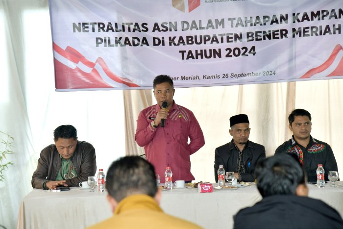 Asisten 3 Setdakab Bener Meriah Menjadi Narasumber Pada Kegiatan Netralitas ASN Dalam Tahapan Pilkada