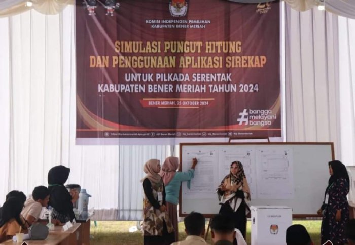 Jelang Pilkada Serentak 2024 KIP Bener Meriah Gelar Simulasi Pemungutan Suara
