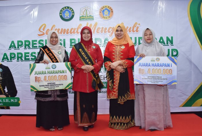 Bunda PAUD dan Bunda Pokja PAUD Kabupaten Bener Meriah Juara Harapan 1 Se- Provinsi Aceh