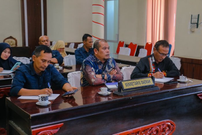 Pj. Sekda Bener Meriah Zoom Meeting Terkait Sosialisasi RKA Dengan BNPB