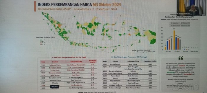 Indeks Perkembangan Harga di Kabupaten Bener Meriah Minggu ke 3 Bulan Oktober Tahun 2024 sebesar 0.62%