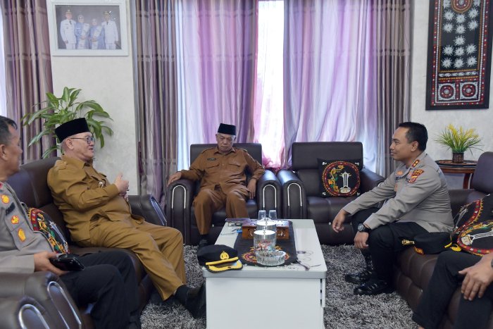 Bupati Bener Meriah Ir. H. Tagore Abubakar terima Kunjungan silaturahmi Kapolres Bener Meriah