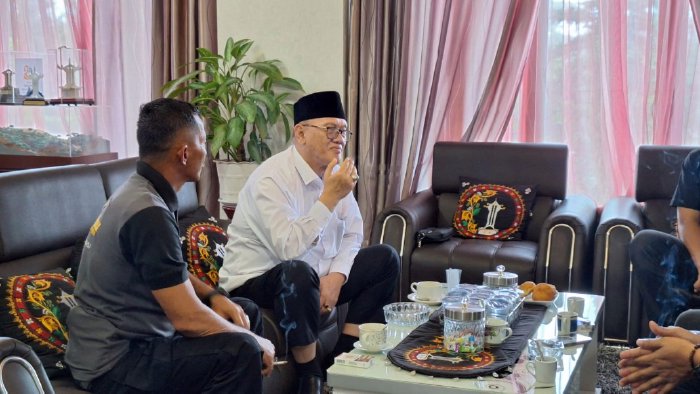 Bupati Bener Meriah, Ir. H. Tagore Abubakar terima kunjungan silaturahmi dari Komandan Kompi 3 Brimob Batalyon B Pelopor